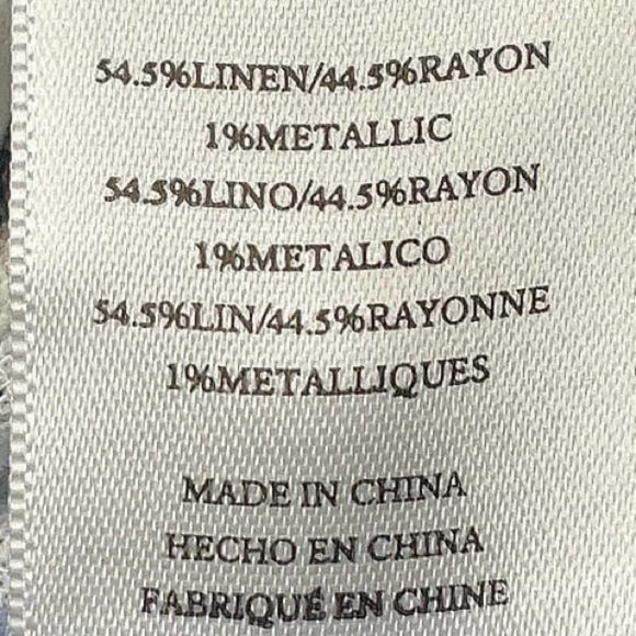 Rails Angelina Ryland Smocked Waist Linen Stripe Dress Size Large Blue White - Picture 7 of 8